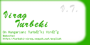 virag turbeki business card